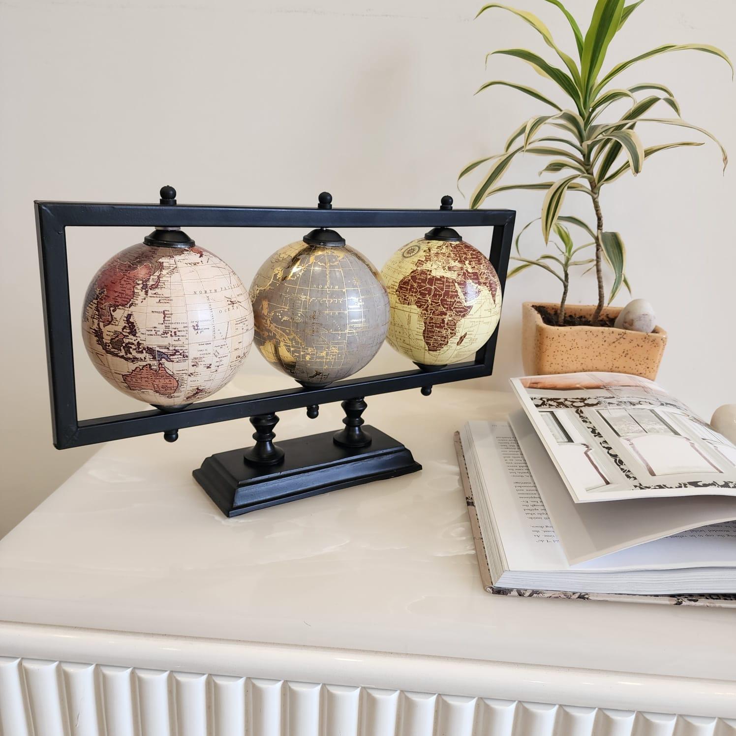Ethiopia Laminated Set of 3 Globe